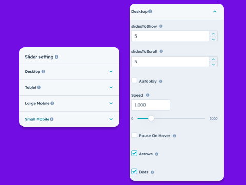 Slider fully customizable