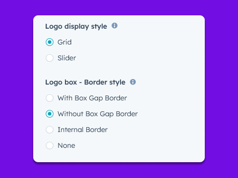 Display Options - Grid and Slider