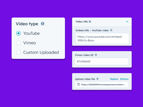 Video Types [YouTube, Vimeo and Uploaded File]