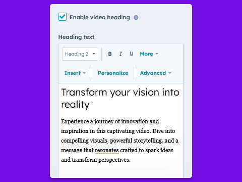 Video Metadata [Title and Description]