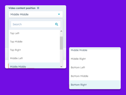 Video Metadata Position [Top Left, Middle Left, Bottom Left and etc..]