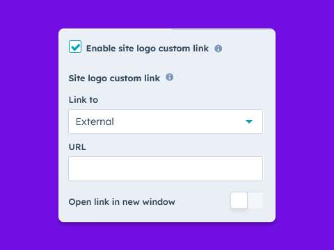 Site Logo Custom Link [Optional Field]