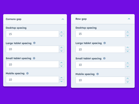 Flexible Columns and Rows Spacing Setting [Desktop, Tablet & Mobile]