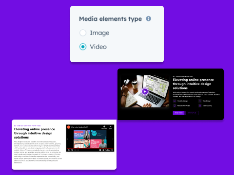 Video Element [Popup & Without popup]