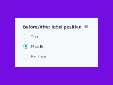 Label Position [Top, Middle and Bottom]